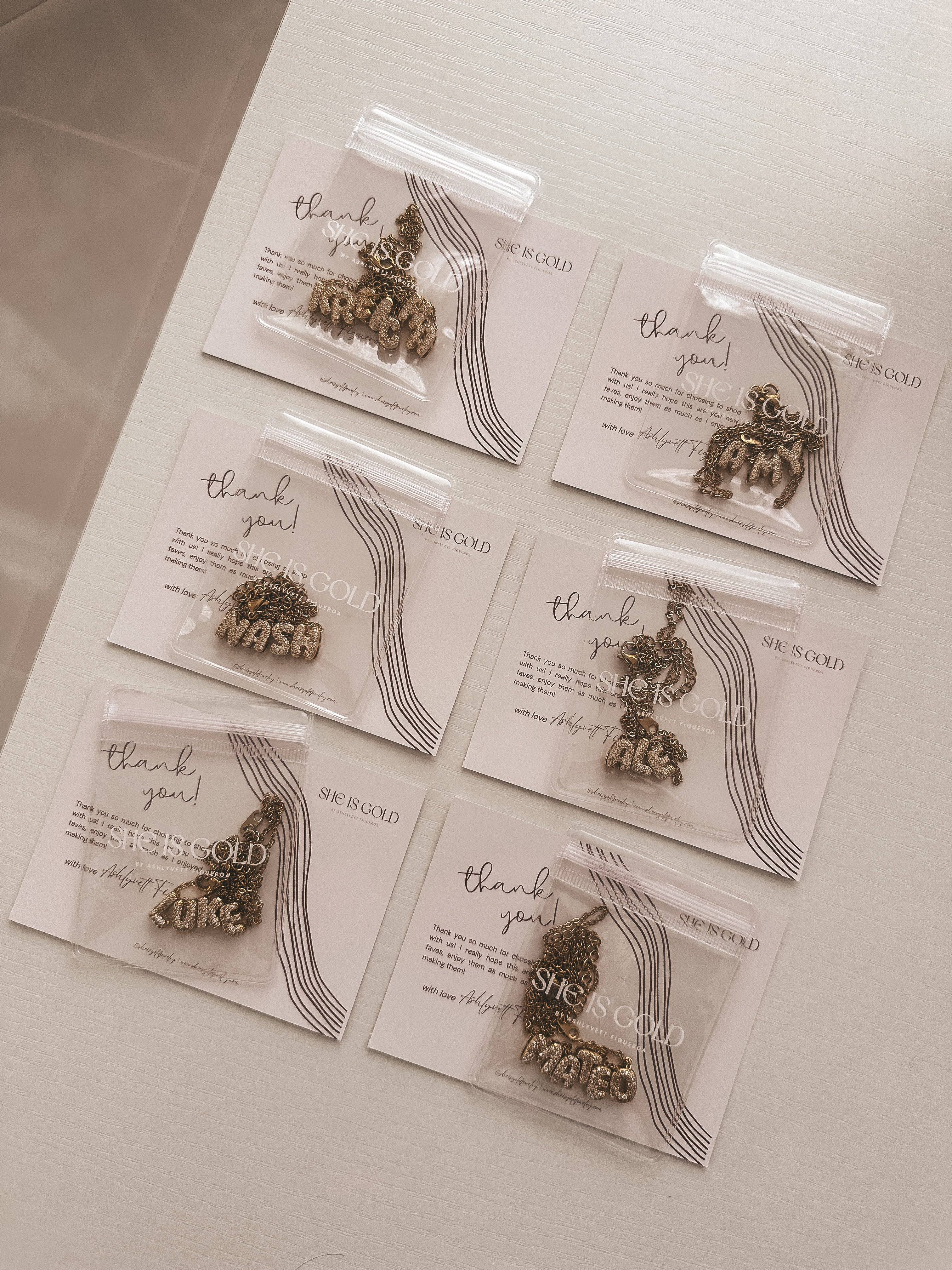Bubble Name/ Initials Necklace
