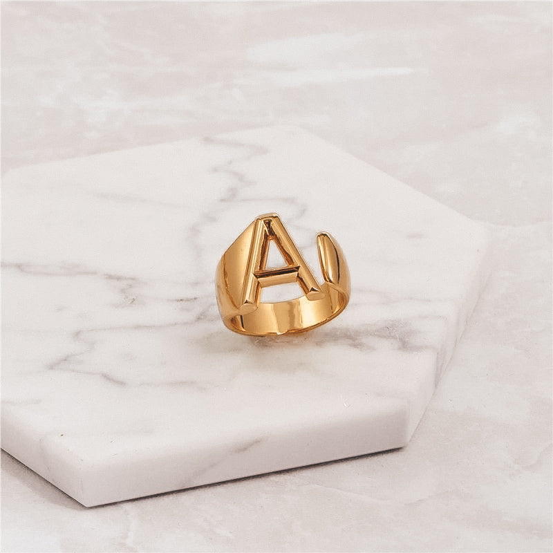 Golden Initial Ring