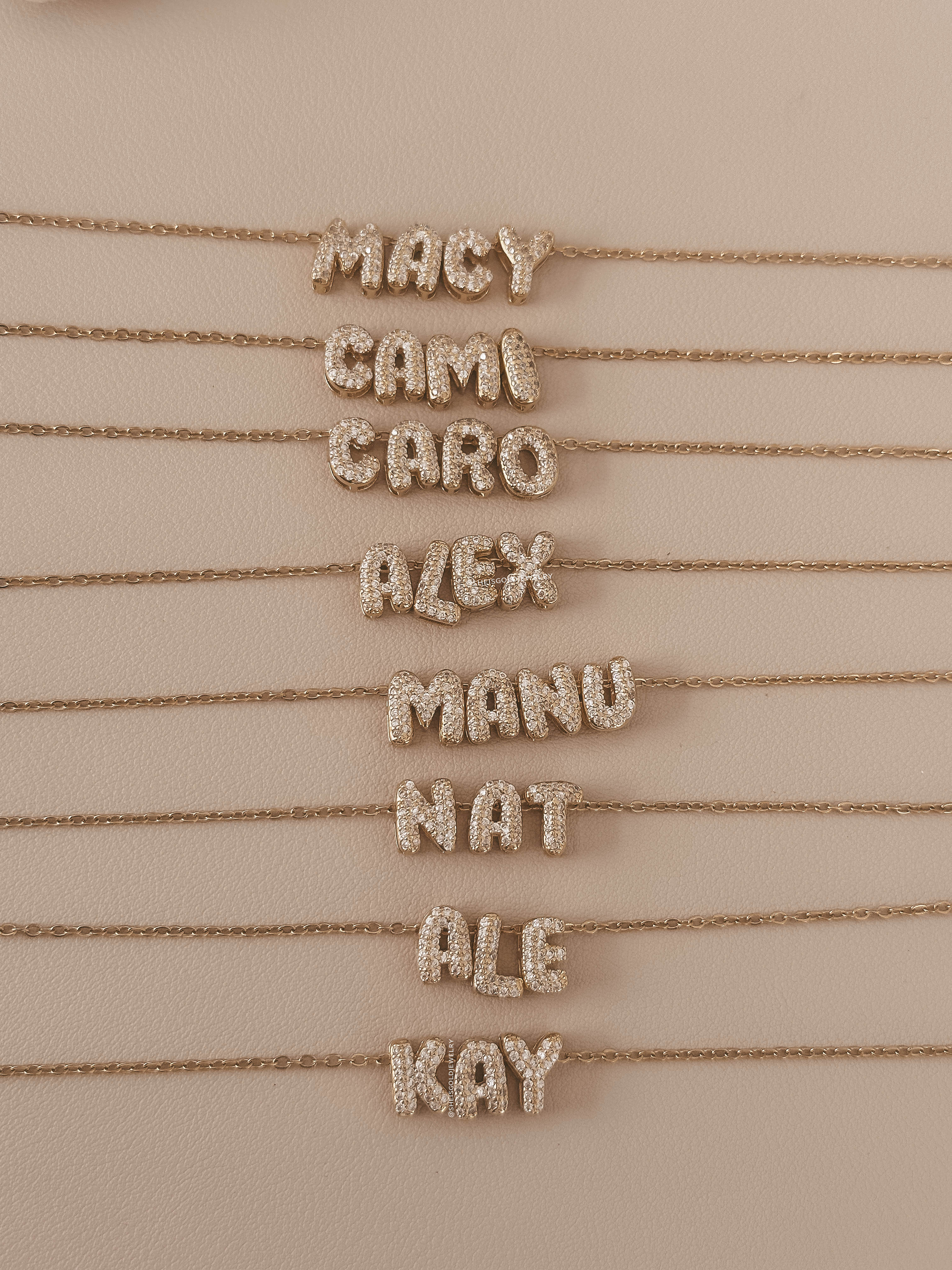 Bubble Name/ Initials Necklace