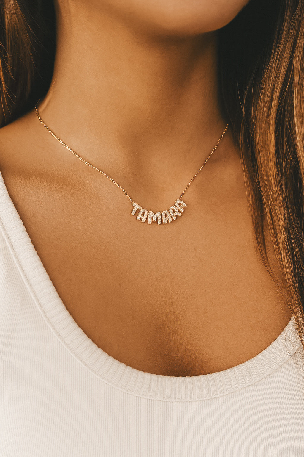 Bubble Name/ Initials Necklace