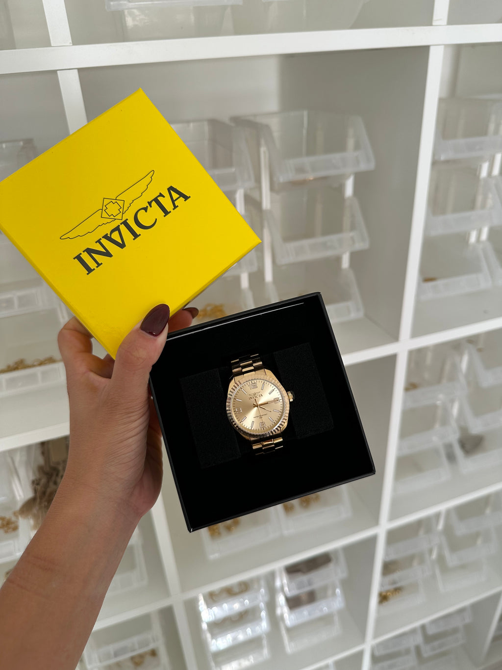 INVICTA - Specialty Quartz Gold Dial Ladies Watch