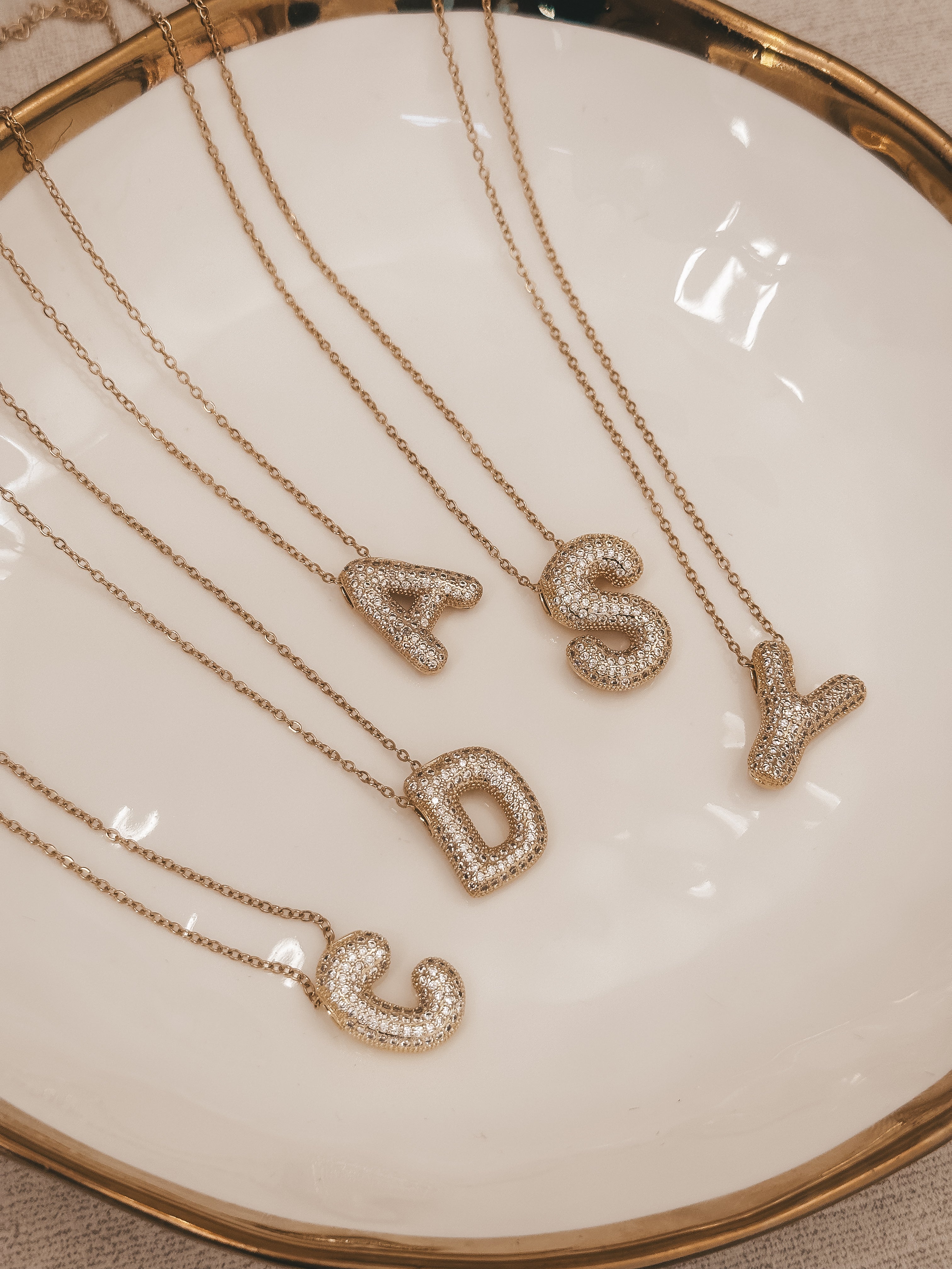 Bubble Initial Necklace | 𝑷𝒓𝒆-𝒐𝒓𝒅𝒆𝒓