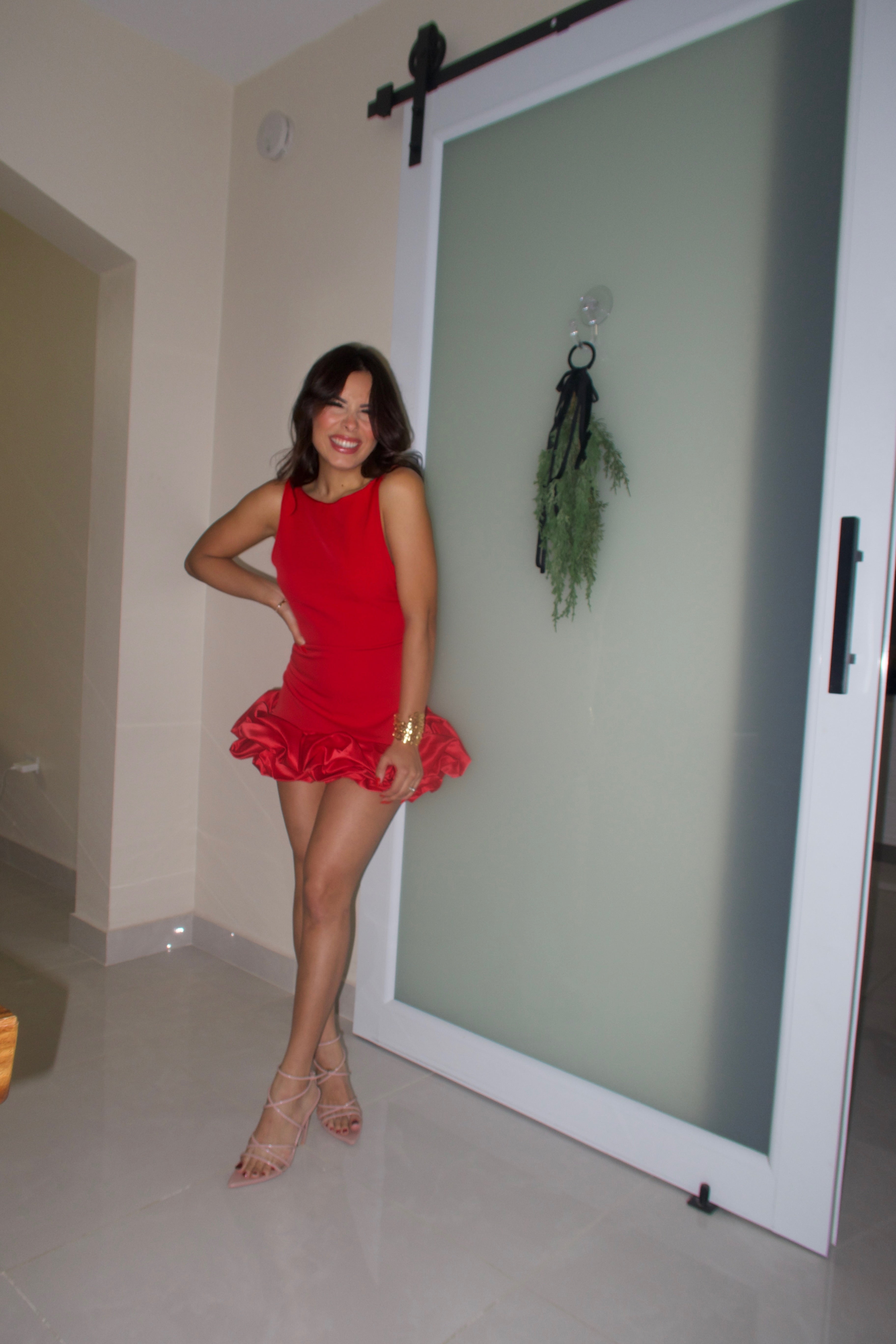 Claudia Bubble Dress - Red