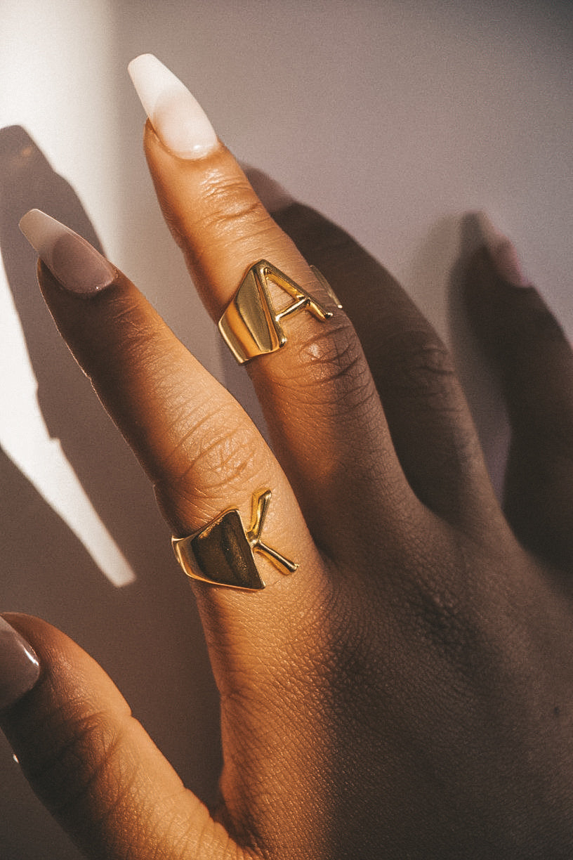 Golden Initial Ring