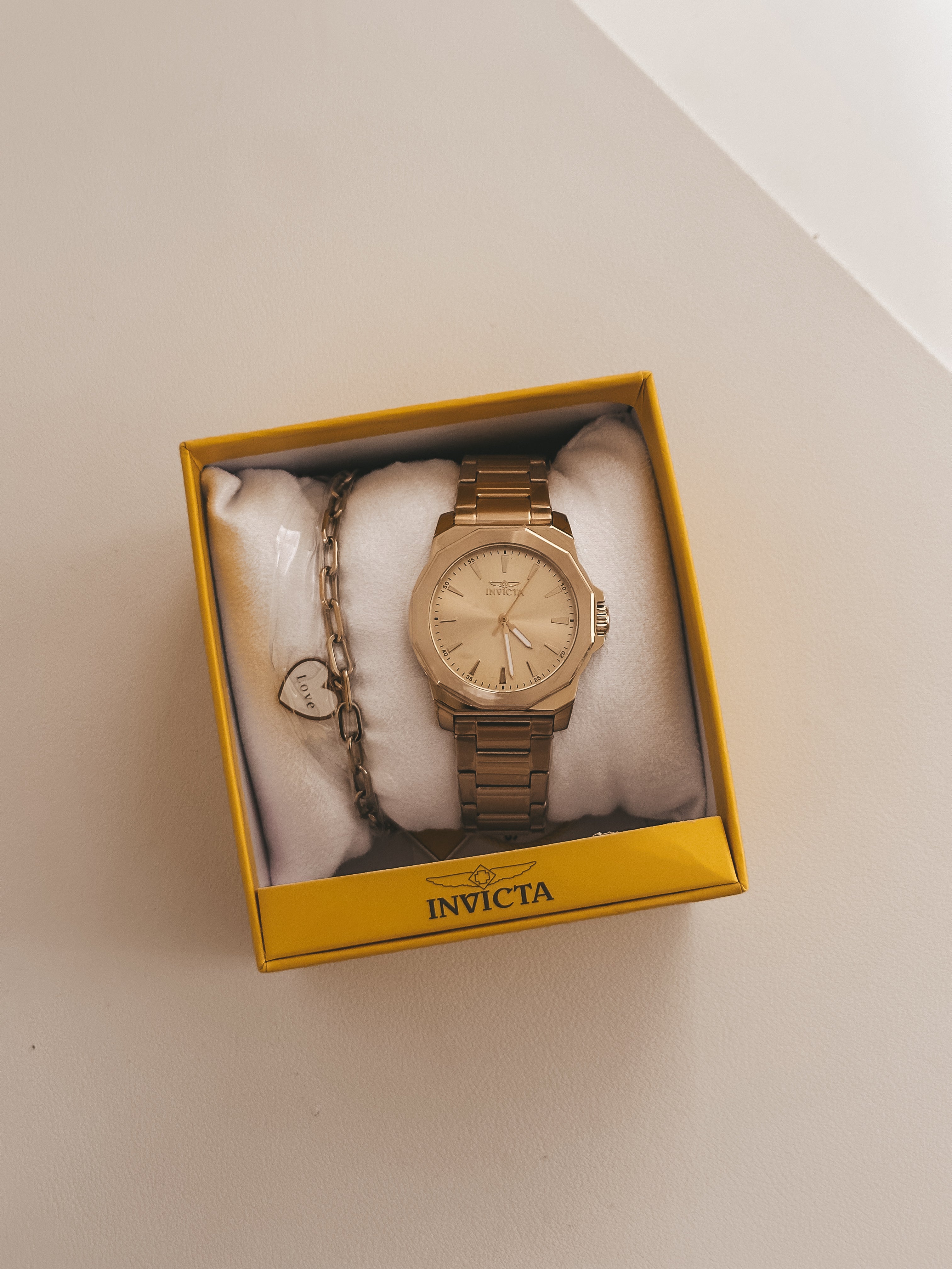 Invicta - Speedway Quartz Gold Dial Ladies Watch