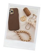 Golden Beaded Phone Chain