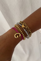 Hilo Fuschia | Bubble Initial Bracelet