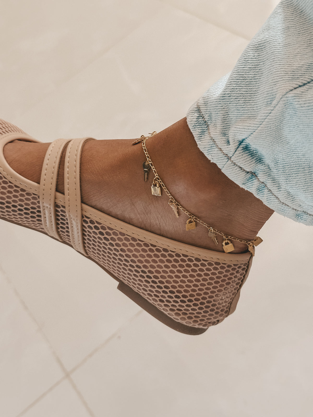 Lock and Key Anklet