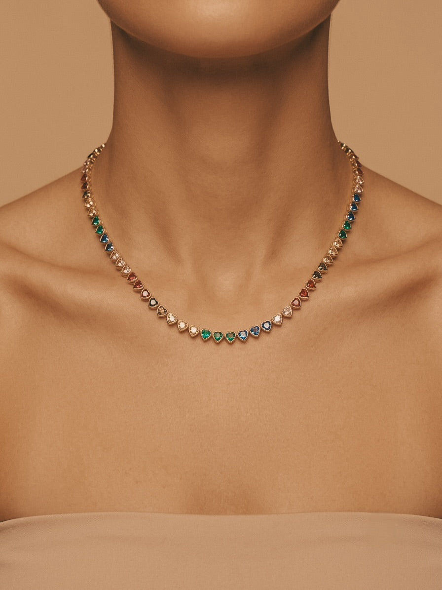 Rainbow Tennis Necklace