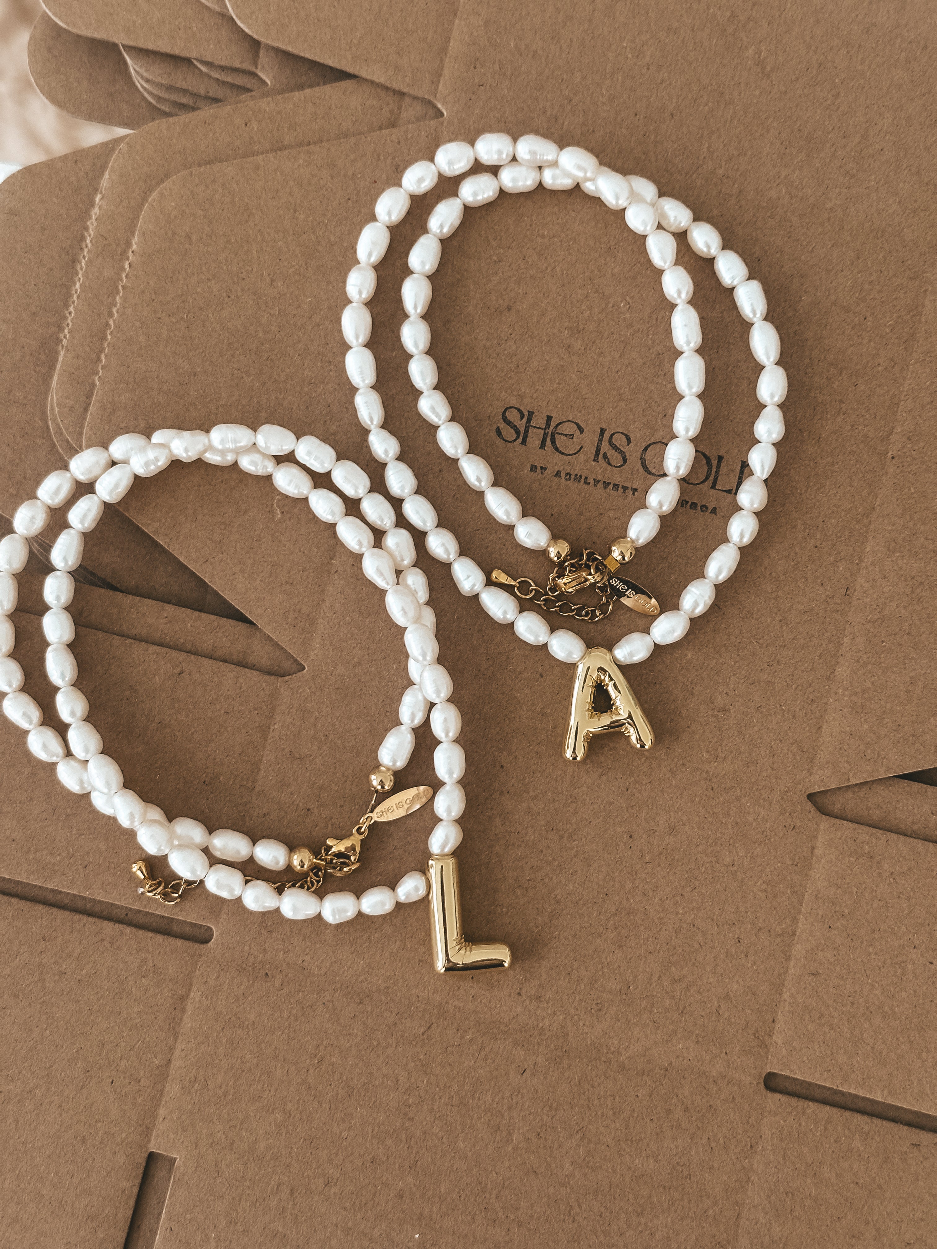 Giomare Initial Pearl Necklace