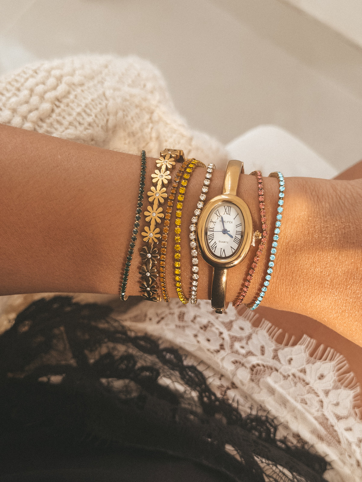 Rainbow Tennis Bracelets