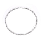 Jordyn Silver Iced Bubble Tennis Necklace