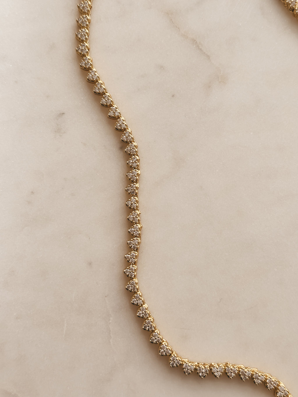 Amaura Heart Tennis Necklace