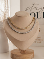 Jordyn Silver Iced Bubble Tennis Necklace