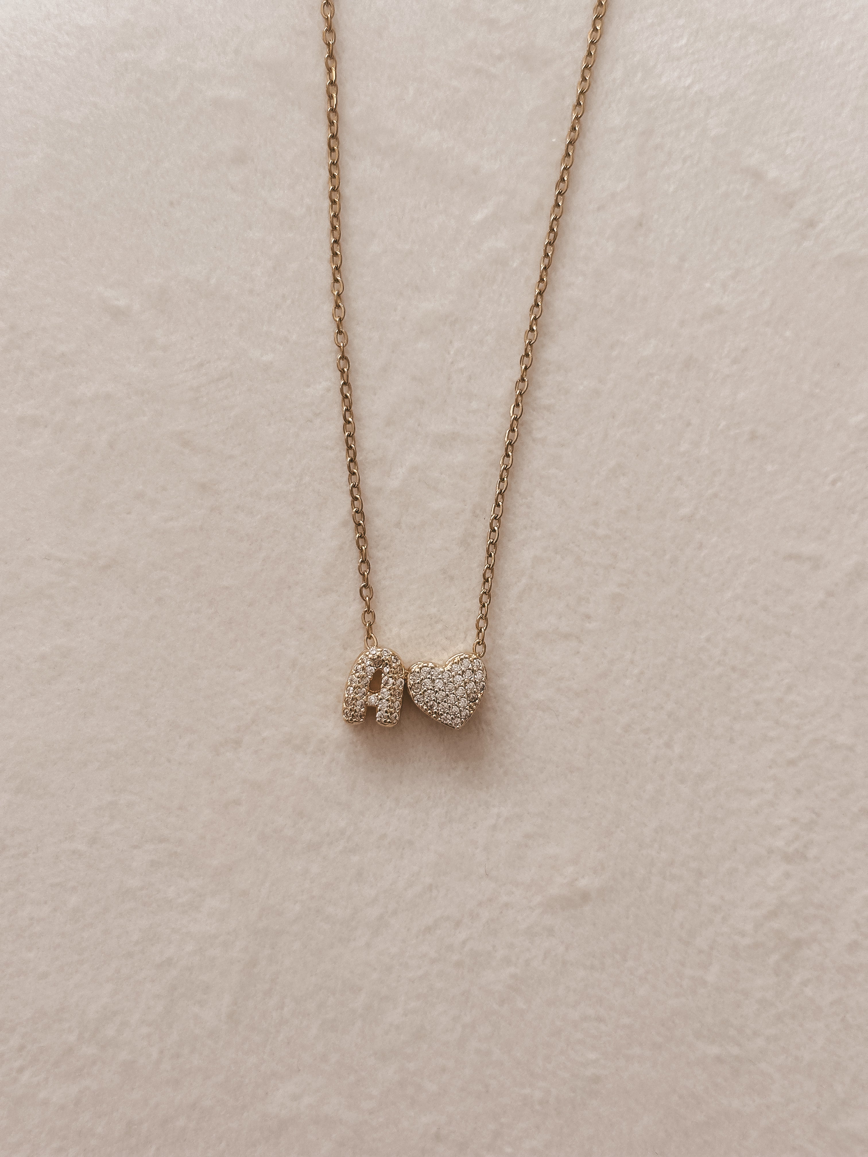 Mini Bubble Initial Necklace