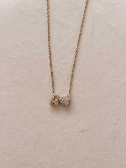 Mini Bubble Initial Necklace