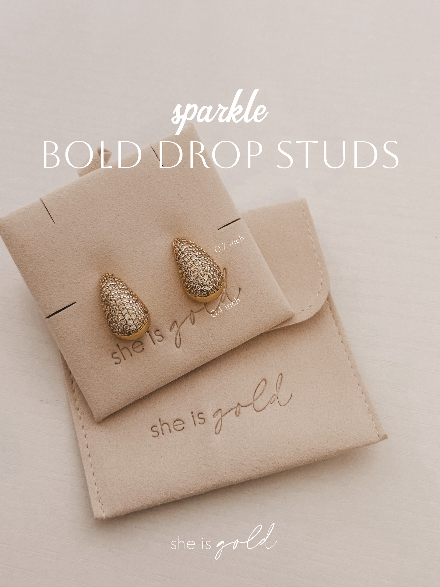 Sparkle Drop Stud