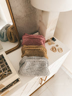 Silver Woven Clutch