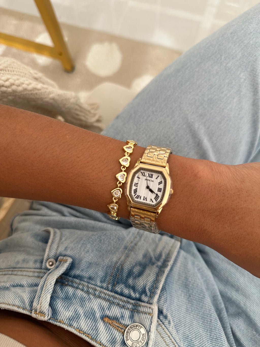 INVICTA - Gold Wildflower Quartz Silver Dial Ladies Watch