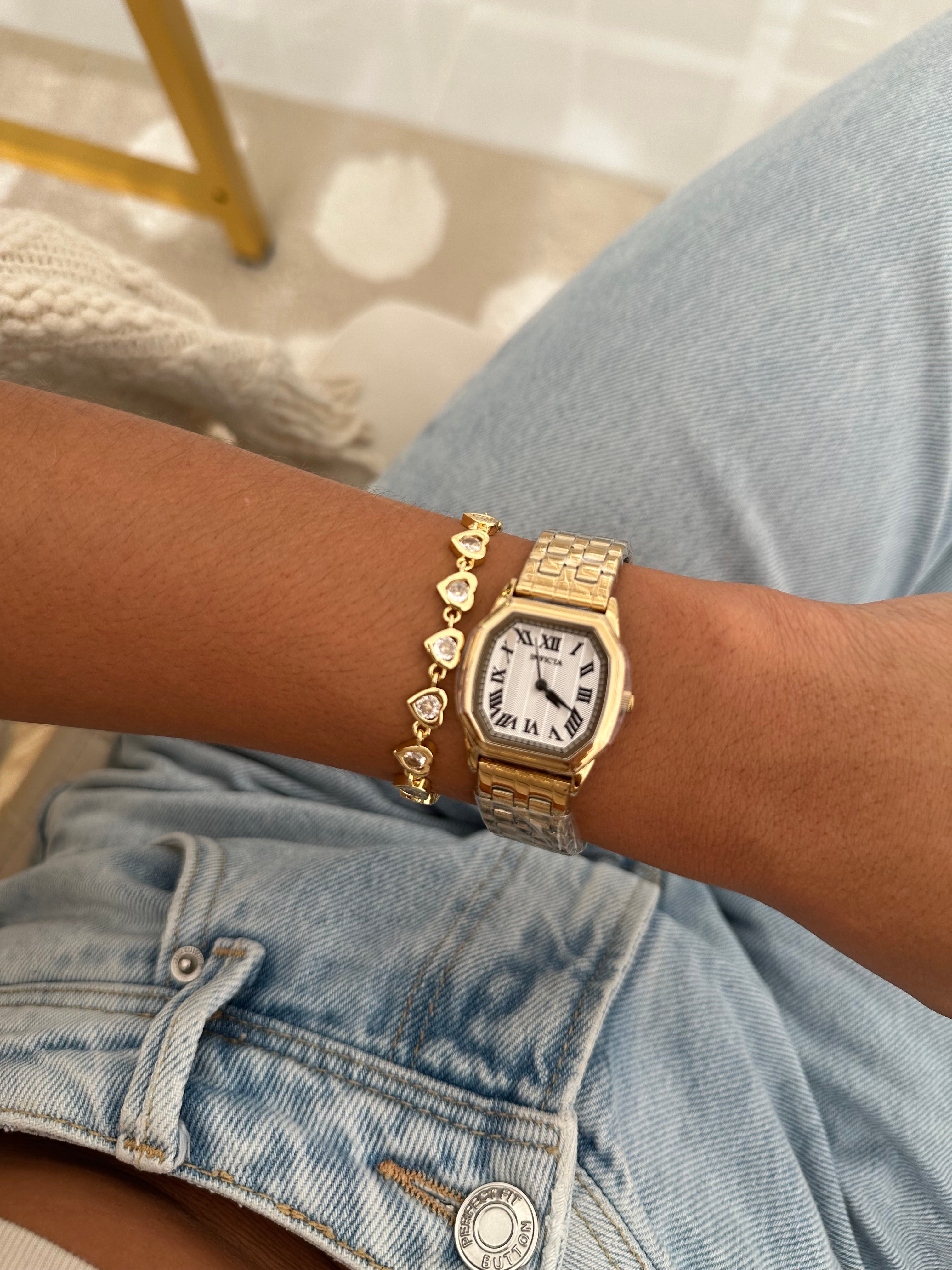 INVICTA - Gold Wildflower Quartz Silver Dial Ladies Watch