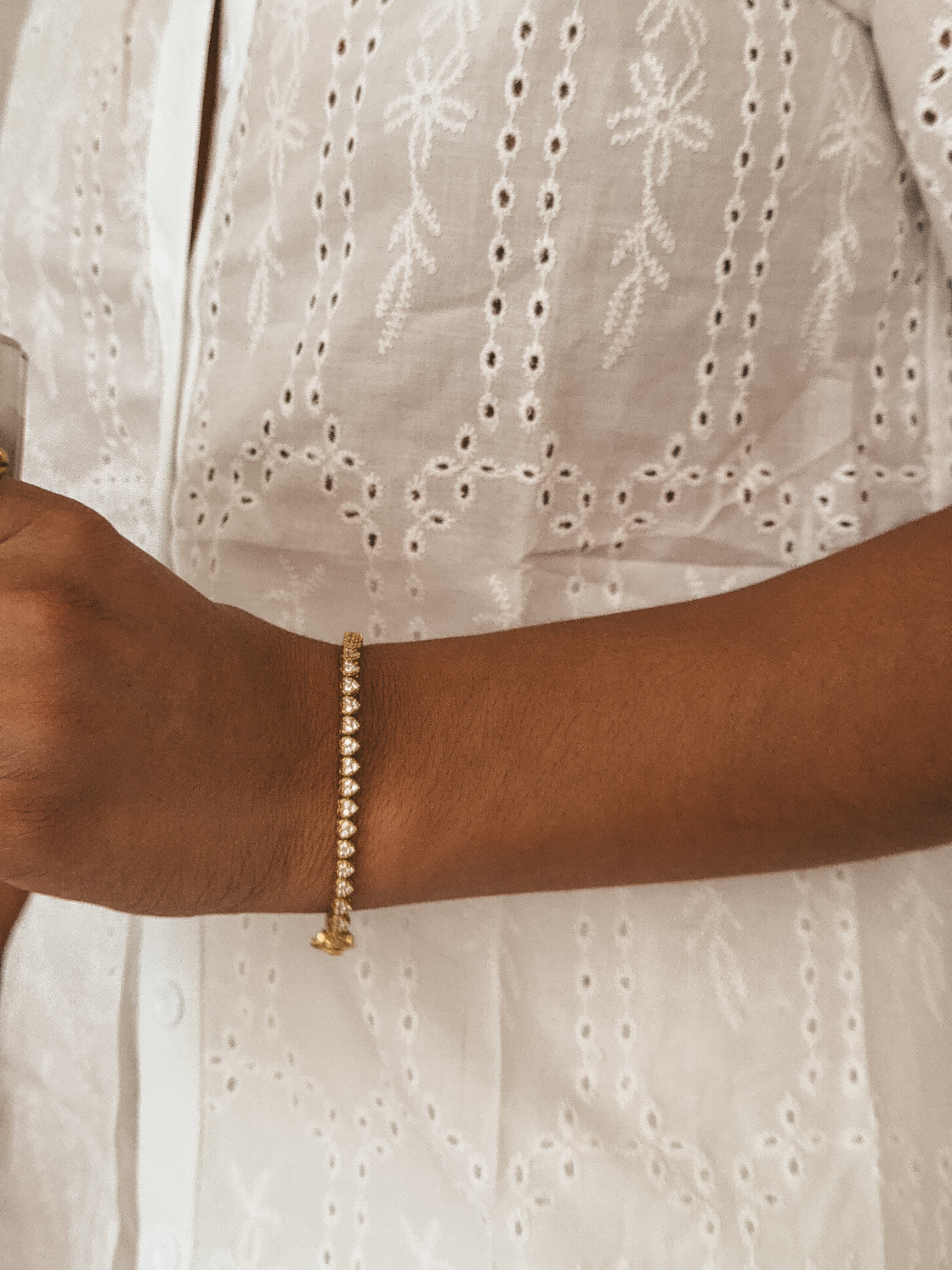 Amaura Heart Tennis Bracelet
