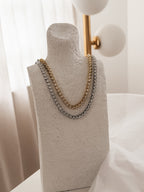 Jordyn Silver Iced Bubble Tennis Necklace
