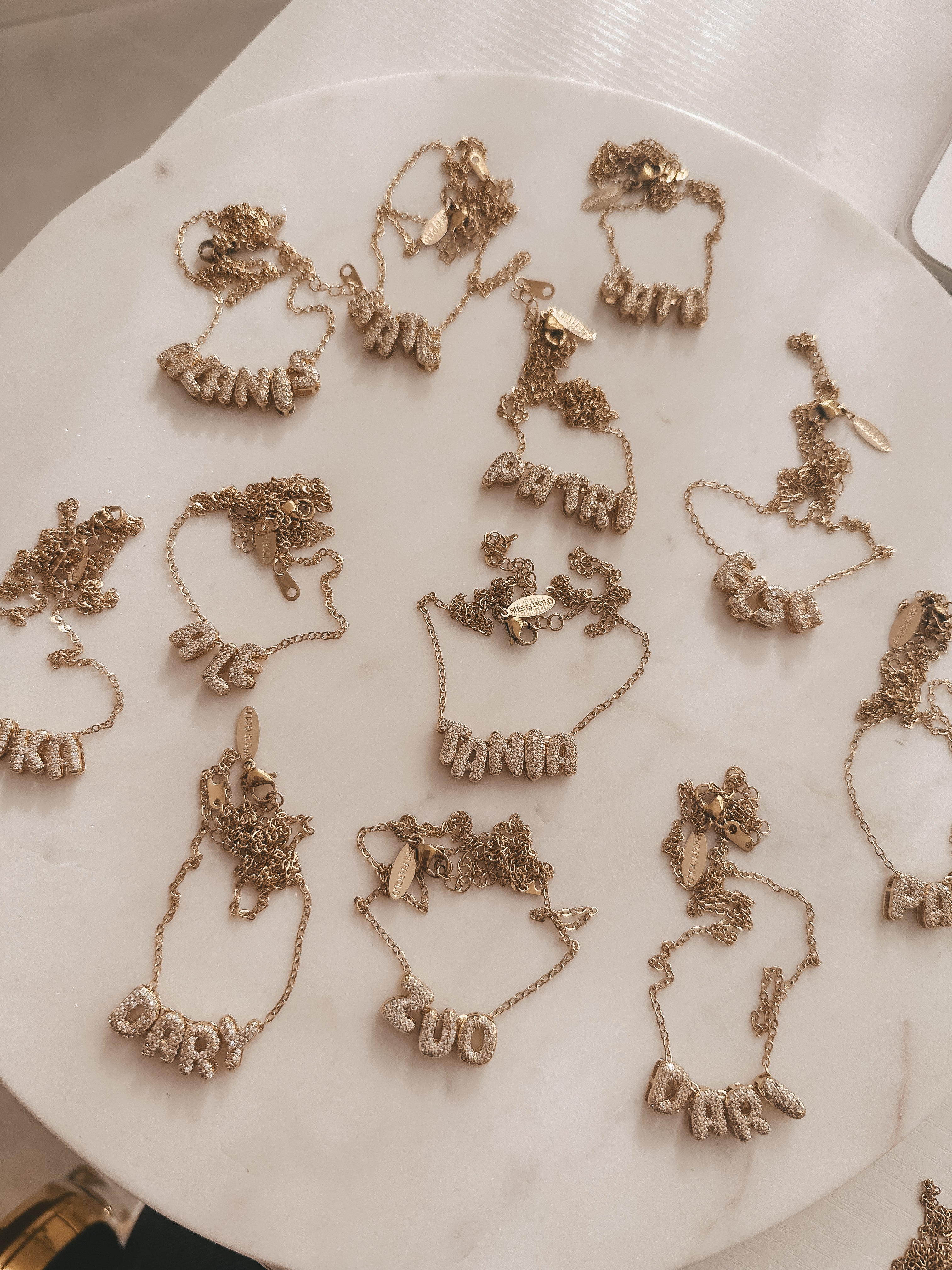 Bubble Name/ Initials Necklace