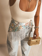 IT GIRL Fringed Waist Bandana