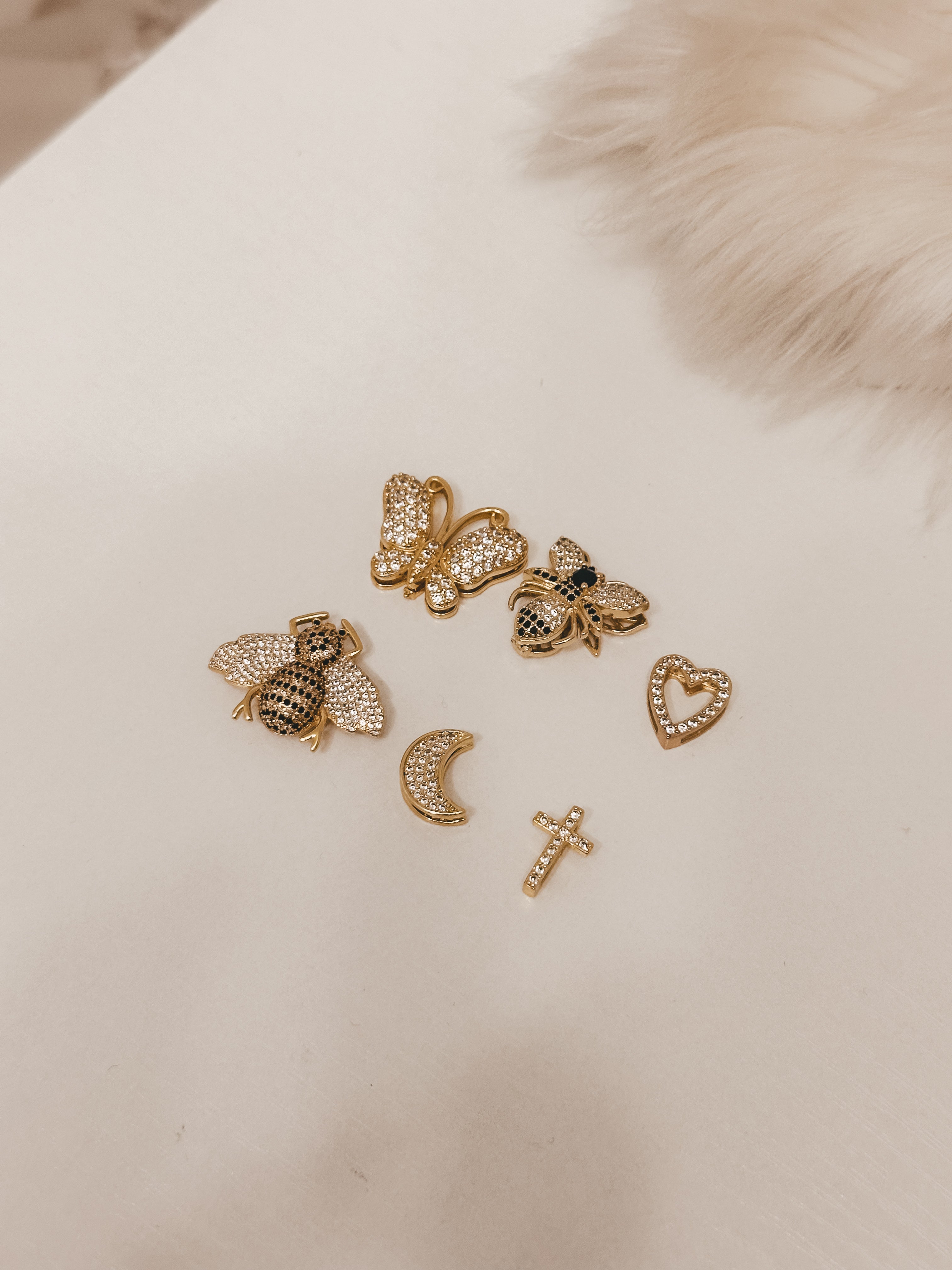 Amuletos de zapatos de moda