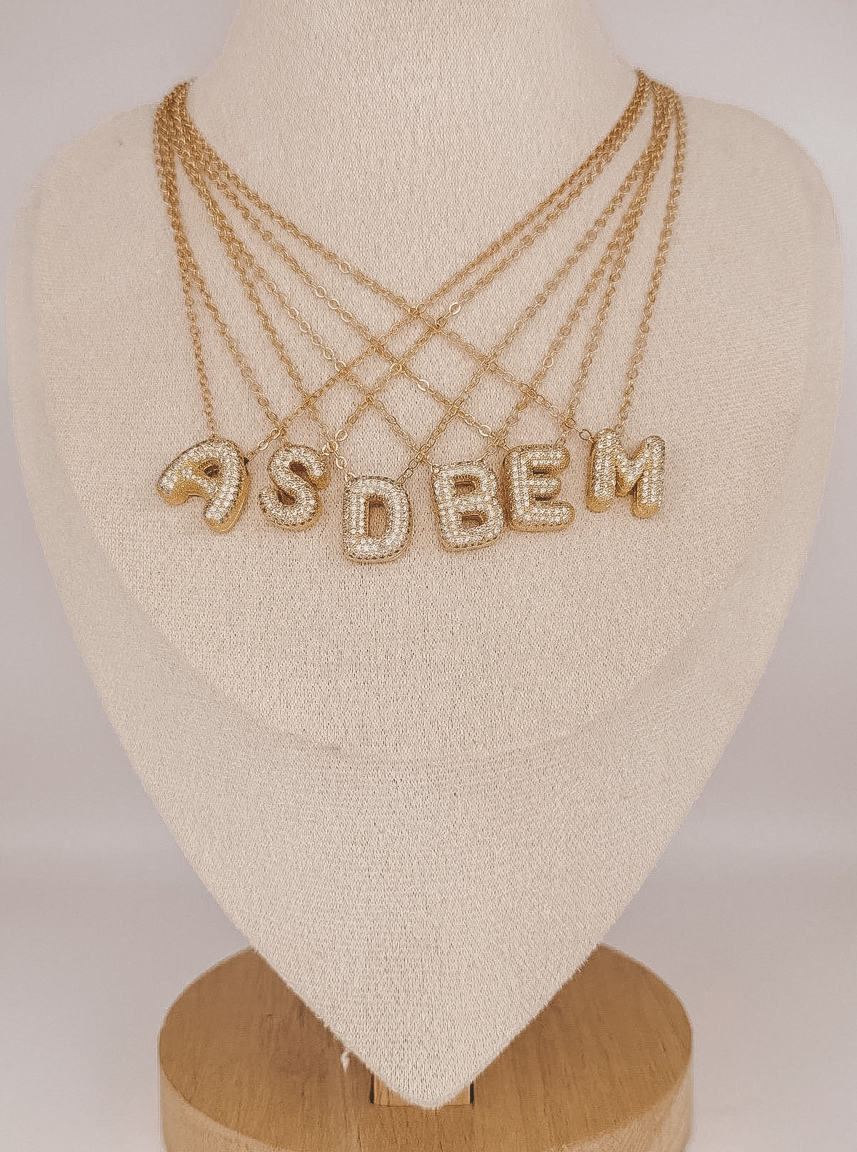 Mini Bubble Initial Necklace