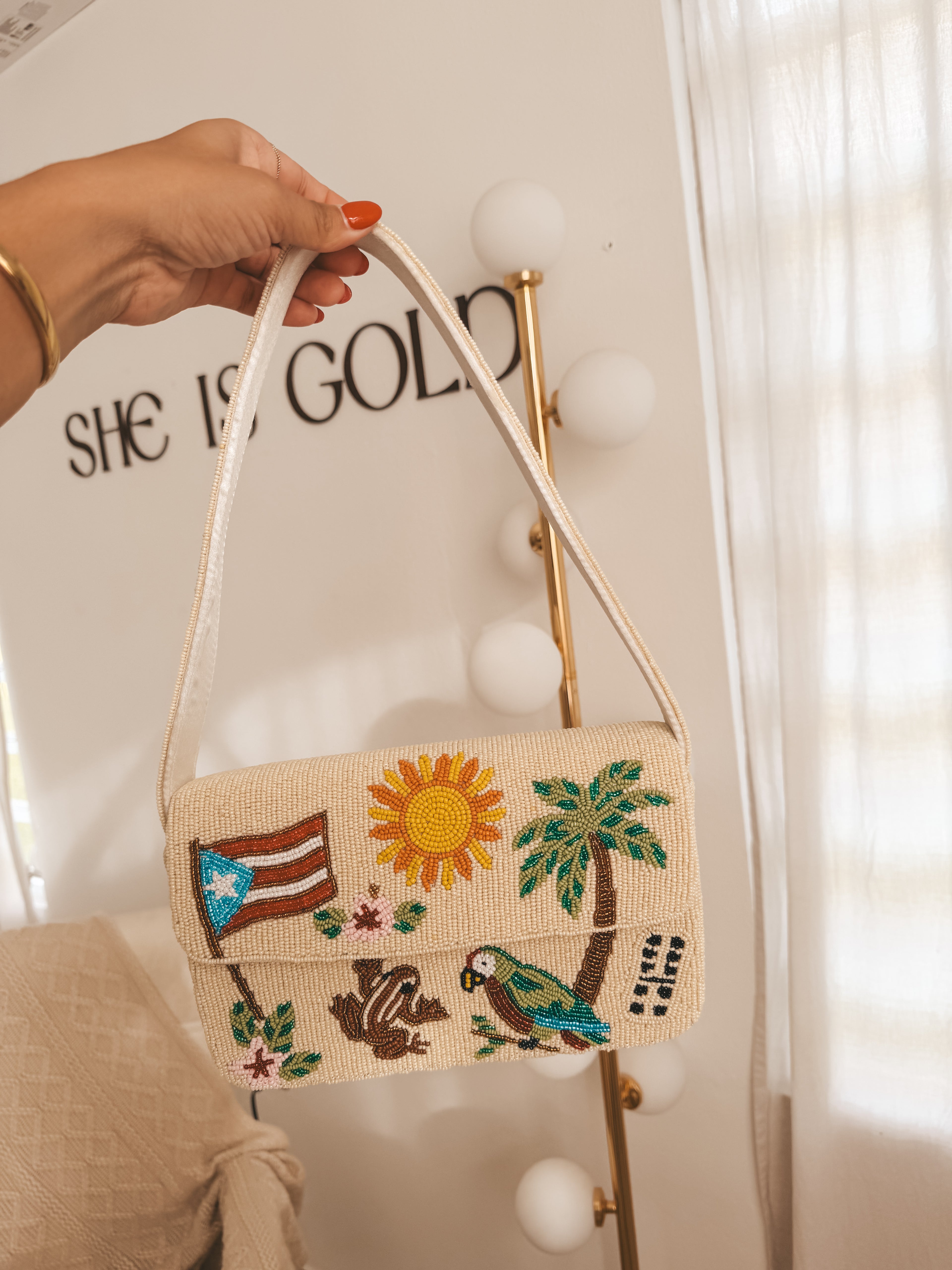 Boricua Beaded Bag