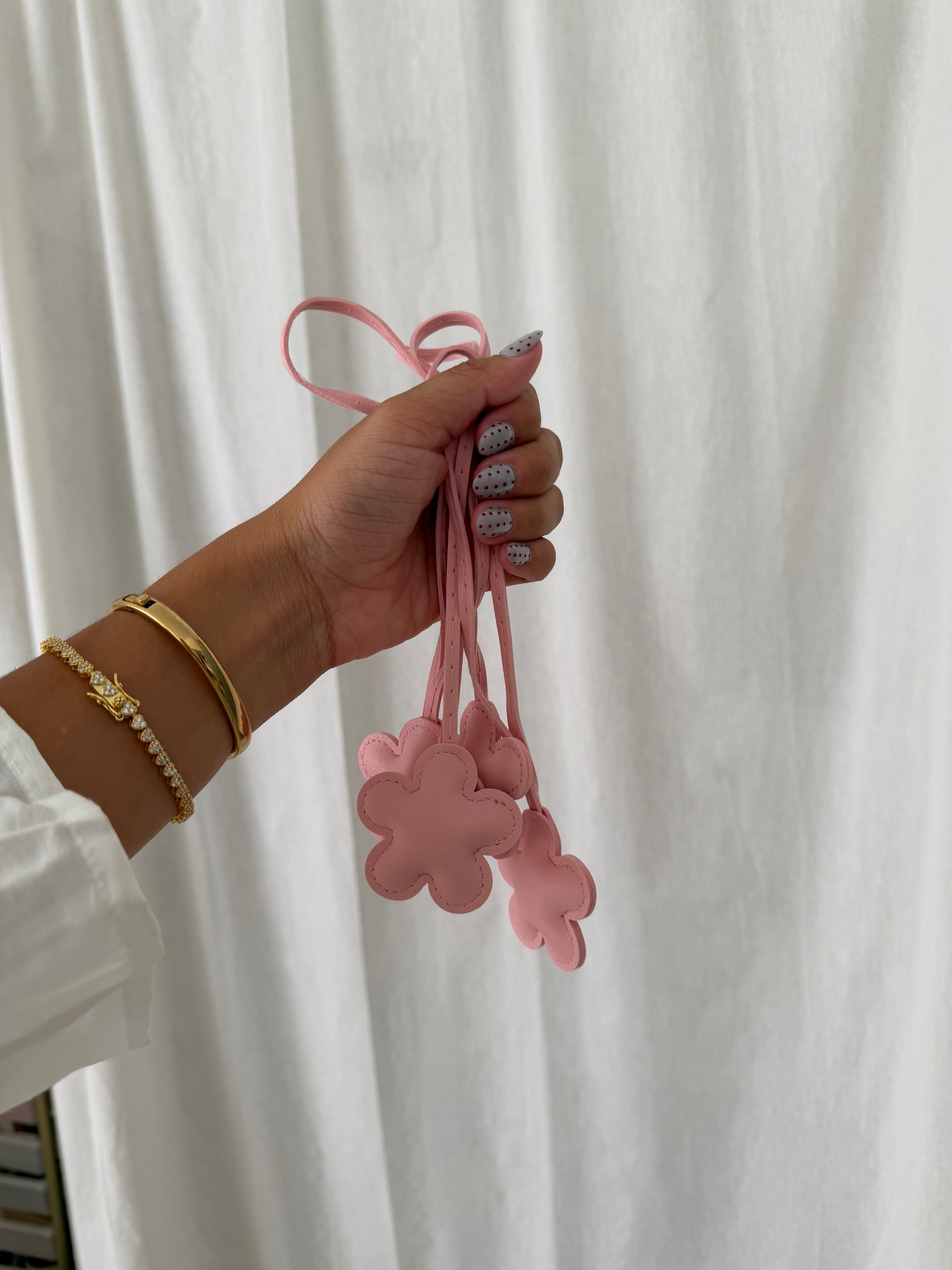 Pale Pink Flower Bag Charm