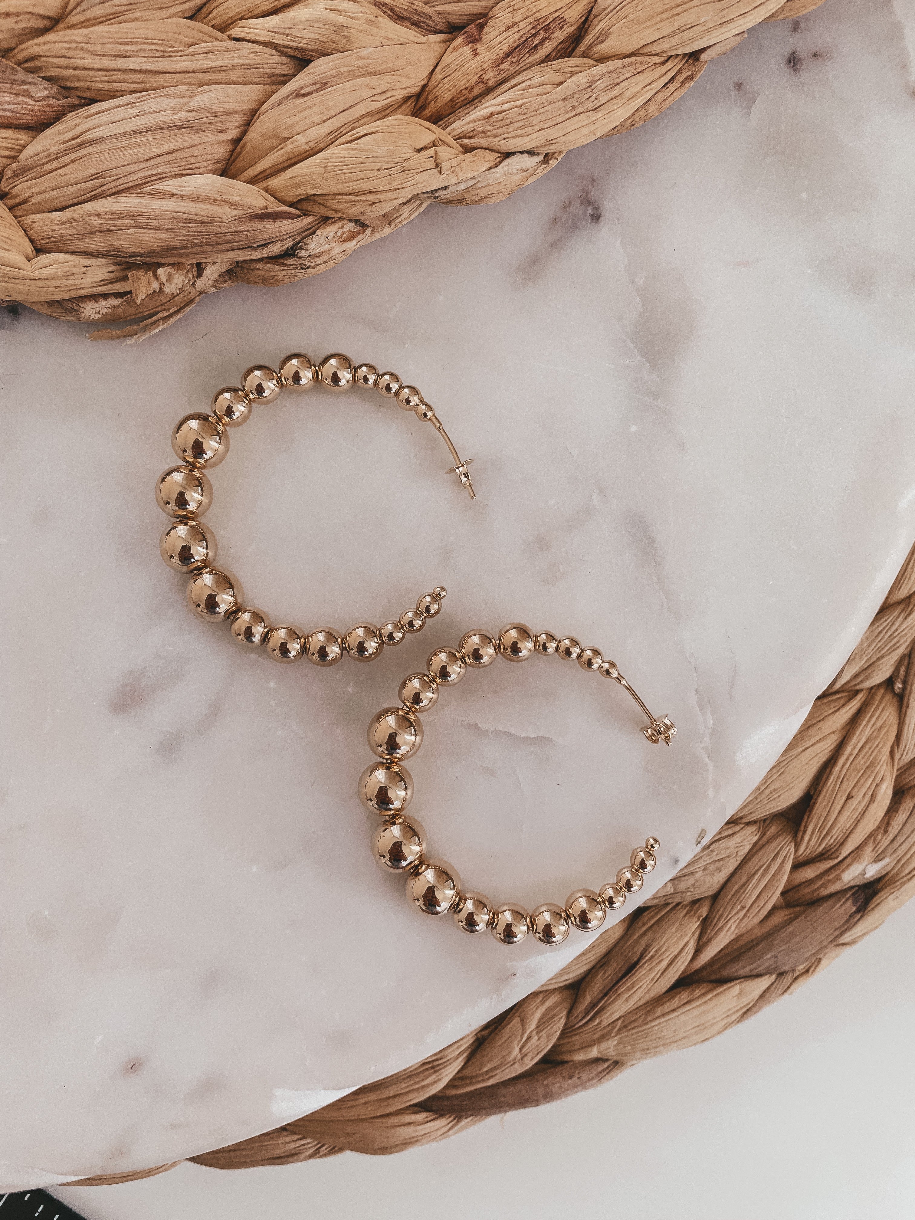 JLO - Beaded Hoops