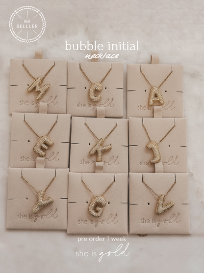 Bubble Initial Necklace