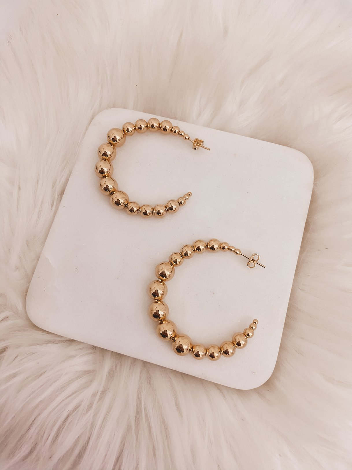 JLO - Beaded Hoops