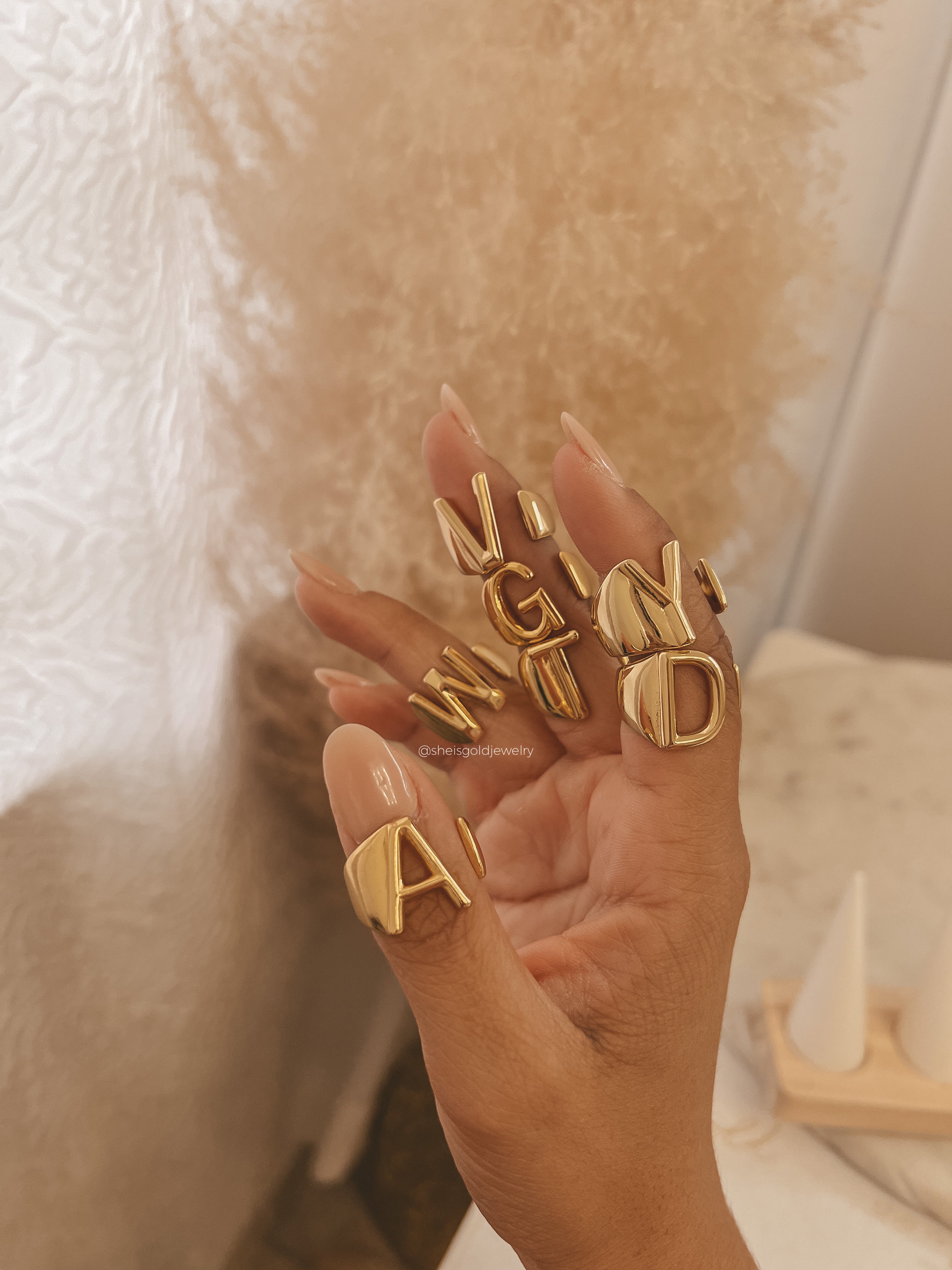 Golden Initial Ring