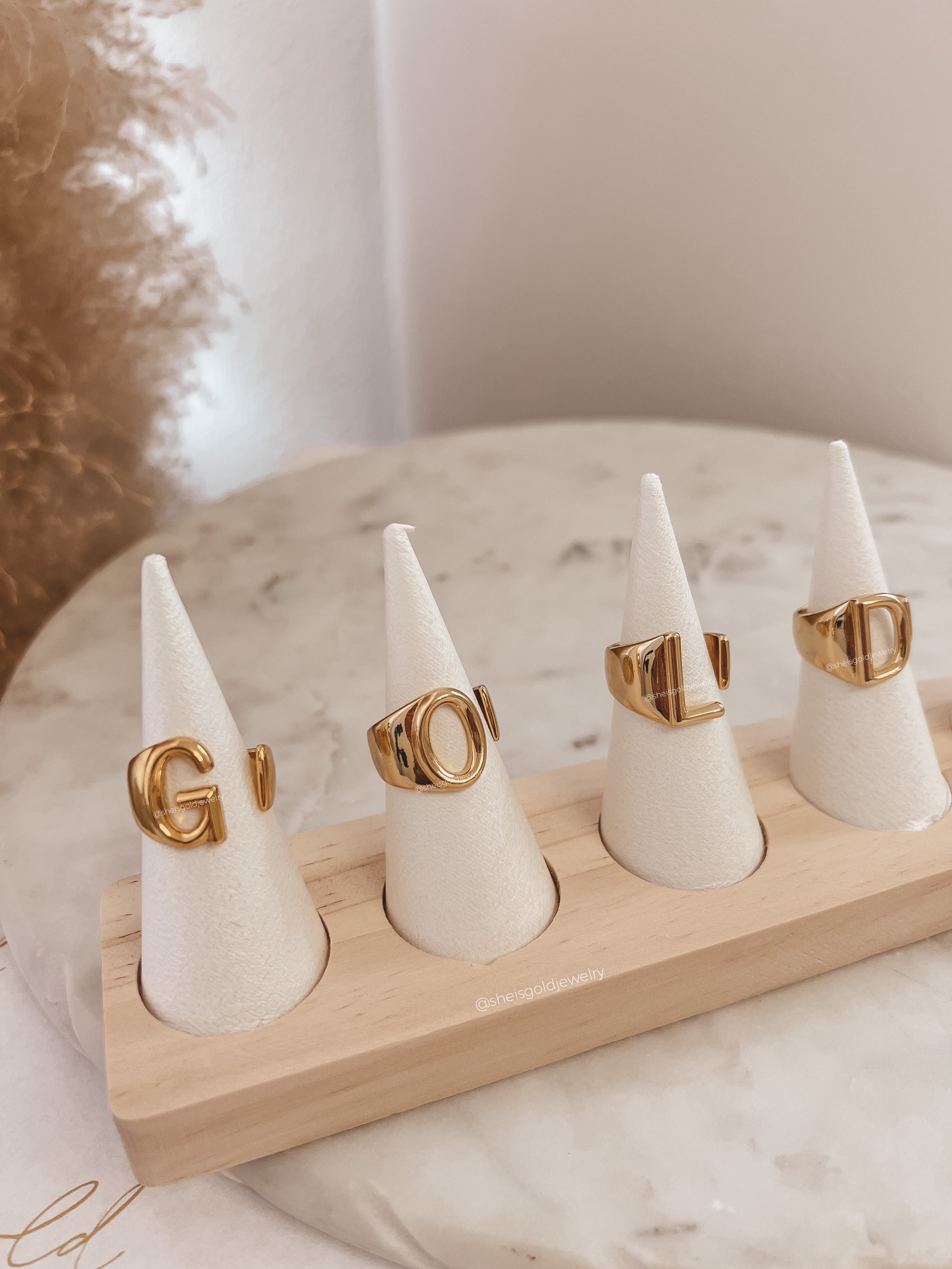 Golden Initial Ring