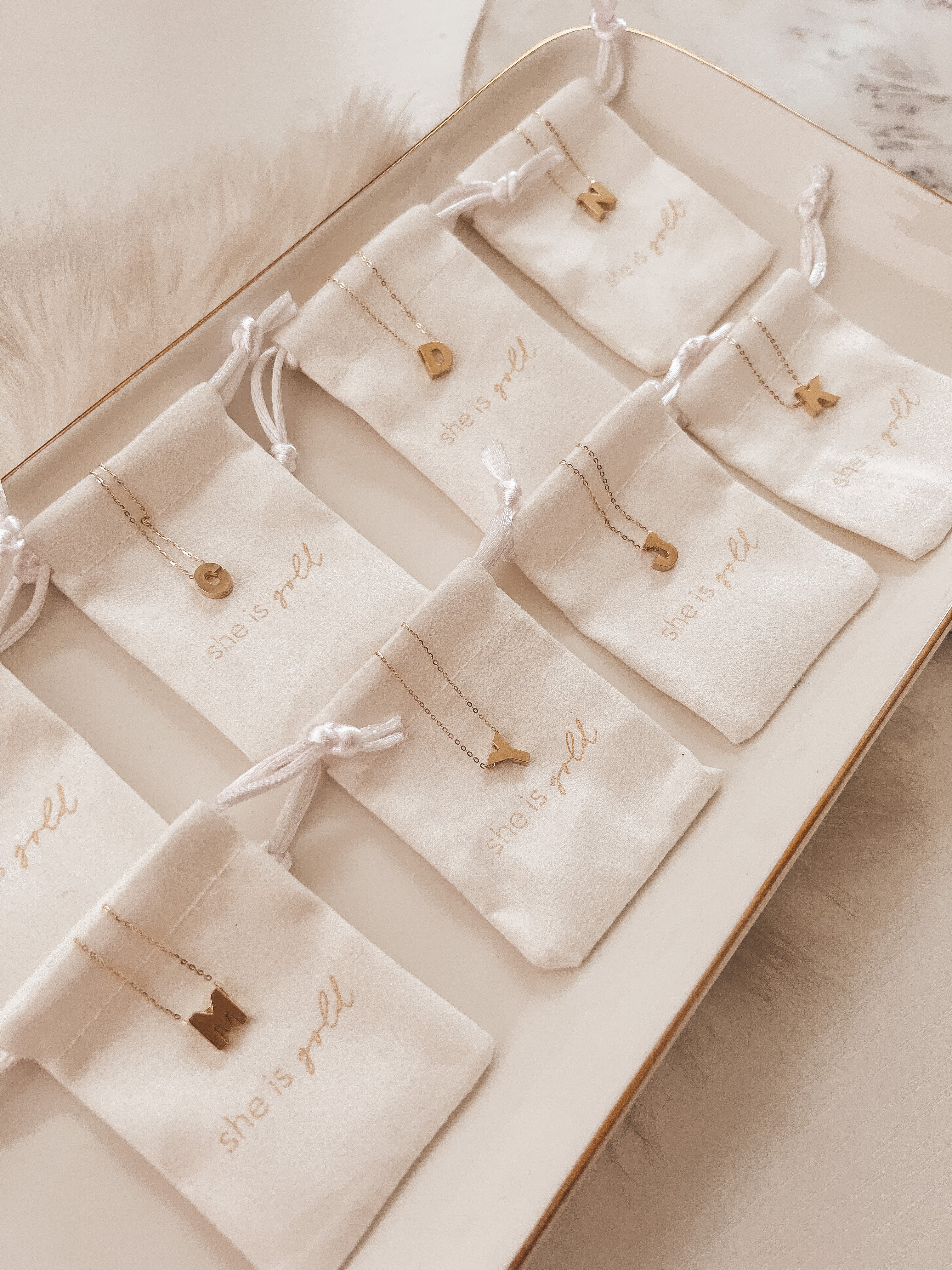 Block Gold Initial Necklace , 14k Solid Gold