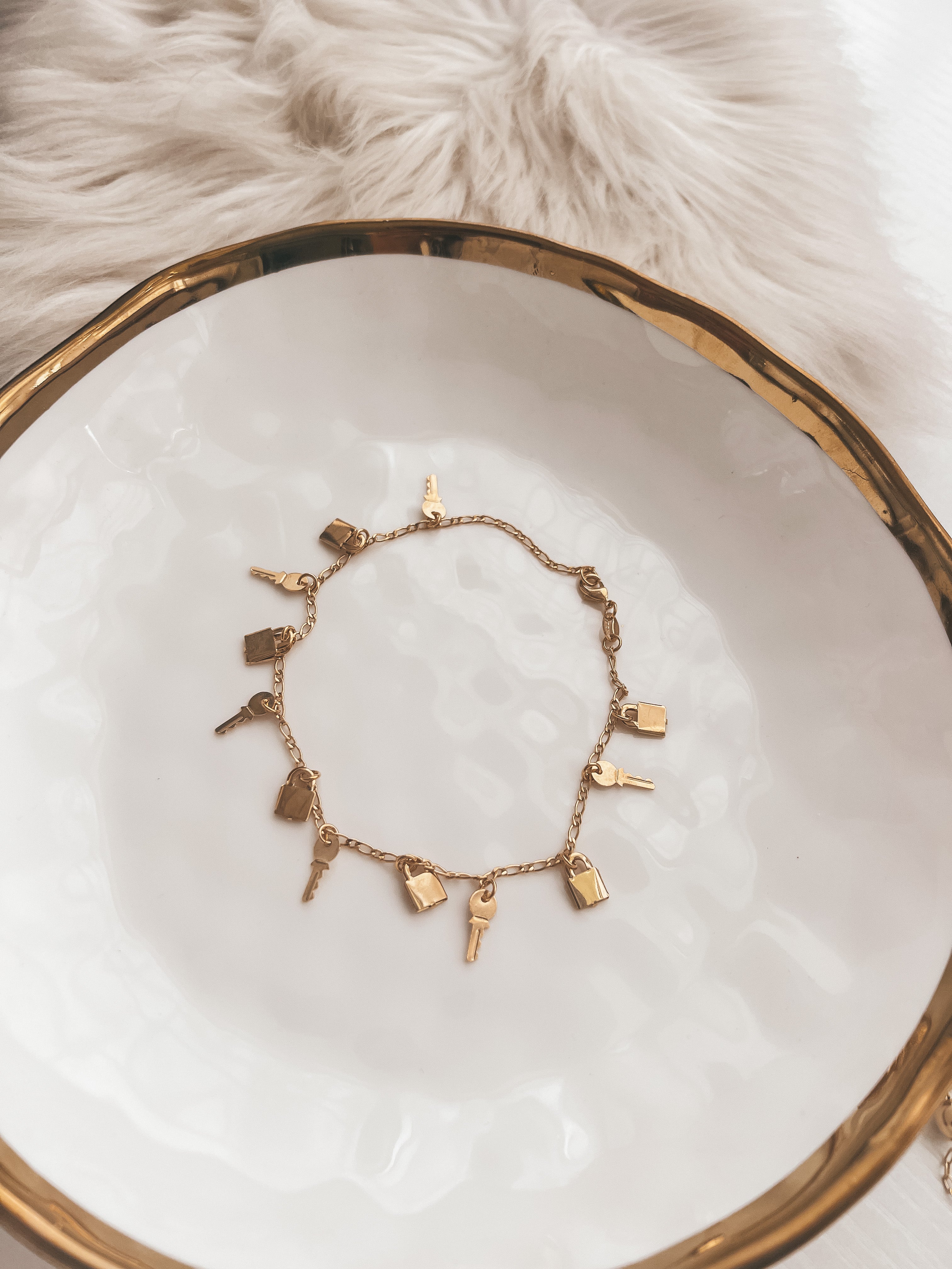 Lock and Key Anklet