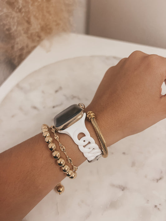 White Stylish Apple Watch Band