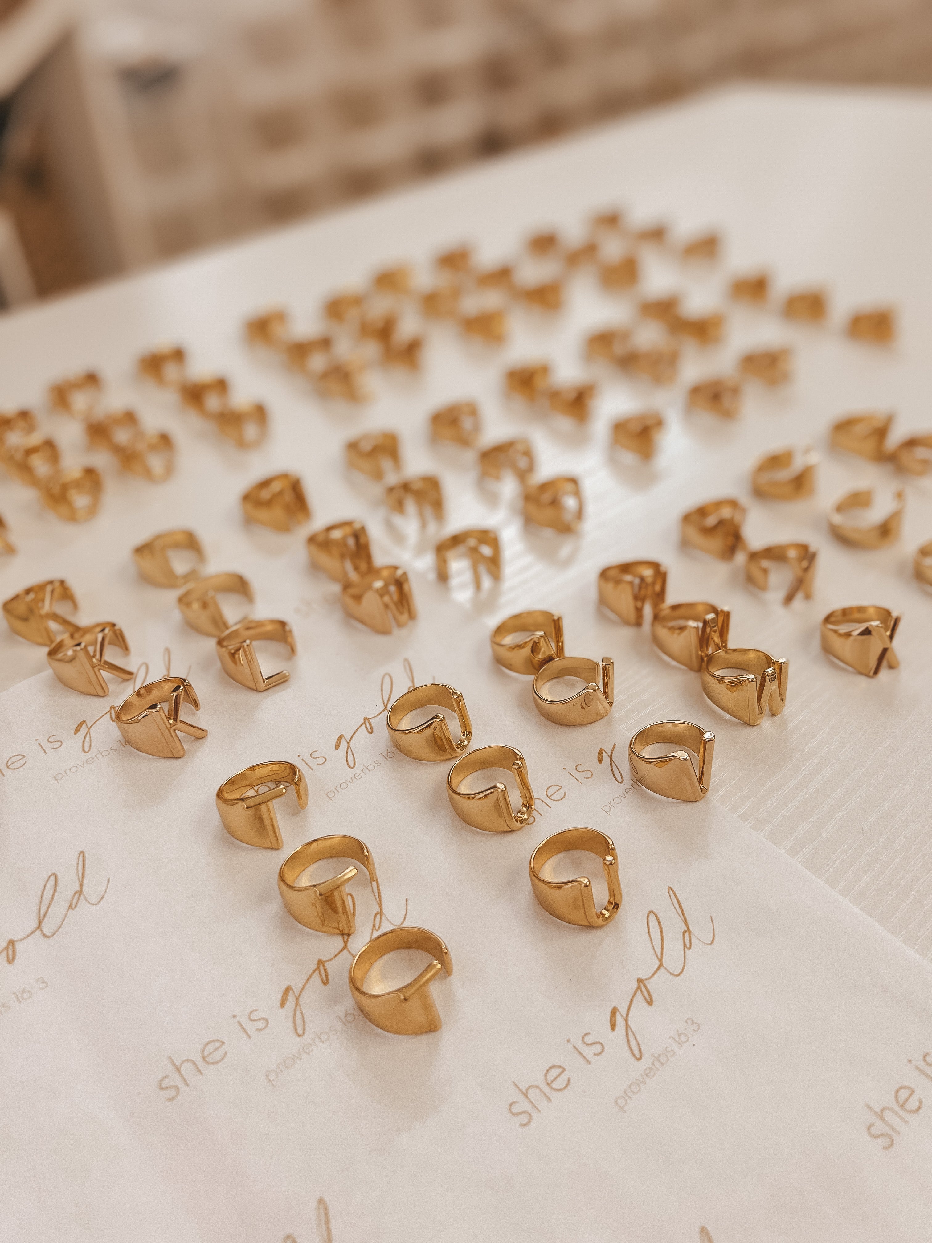 Golden Initial Ring